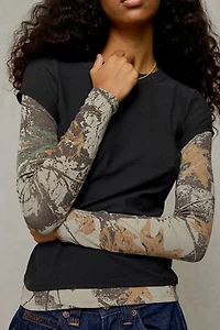 BDG Double Layer Long Sleeve Spill The Tee