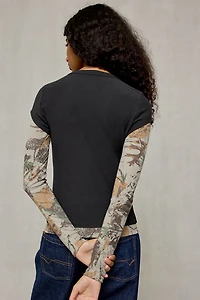 BDG Double Layer Long Sleeve Spill The Tee