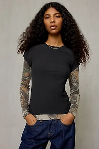 BDG Double Layer Long Sleeve Spill The Tee
