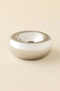 Cora Chrome Ceramic Catch-All Dish