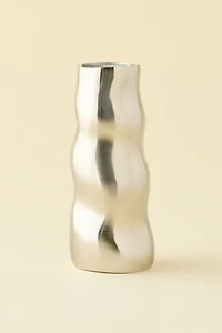 Waves Sculpted Aluminum Vase