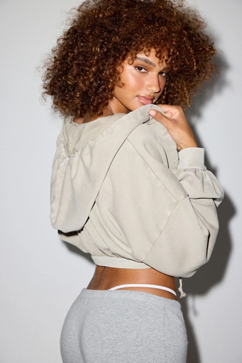 Out From Under Fundamental Flair Bubble Hoodie Shrug Top