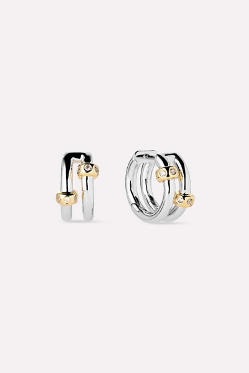 Ana Luisa Cyrus Double Silver Earrings