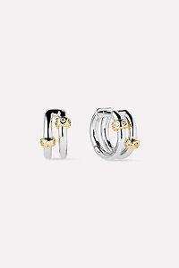 Ana Luisa Cyrus Double Silver Earrings
