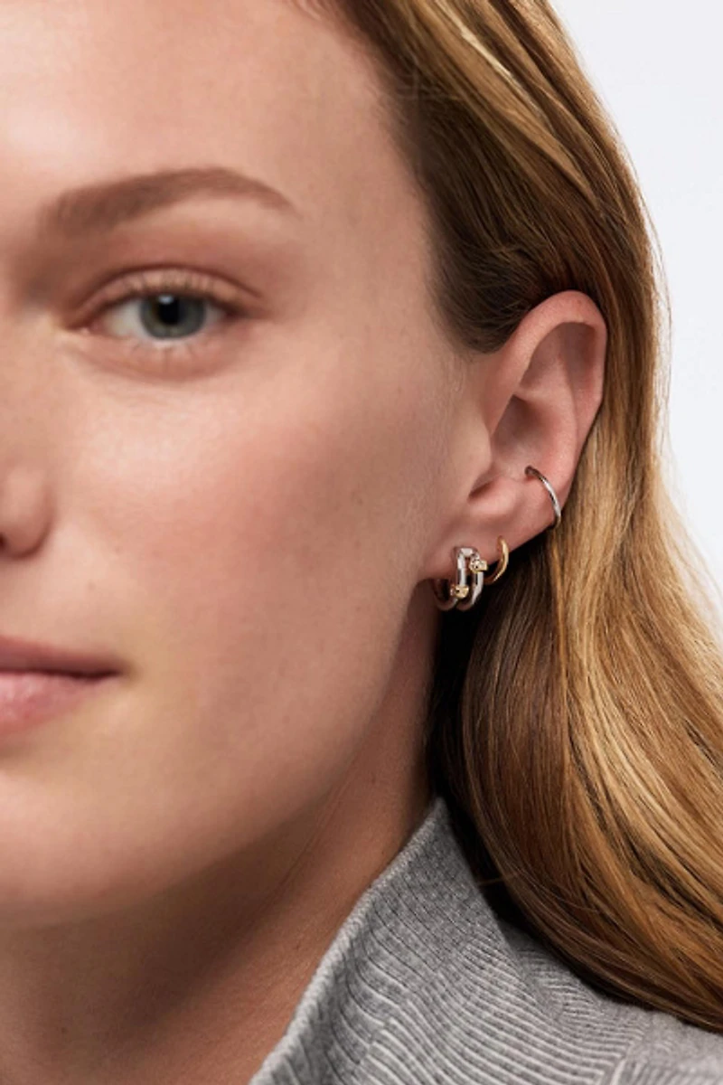 Ana Luisa Cyrus Double Silver Earrings