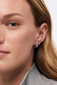 Ana Luisa Cyrus Double Silver Earrings