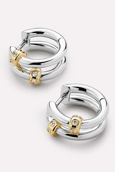 Ana Luisa Cyrus Double Silver Earrings