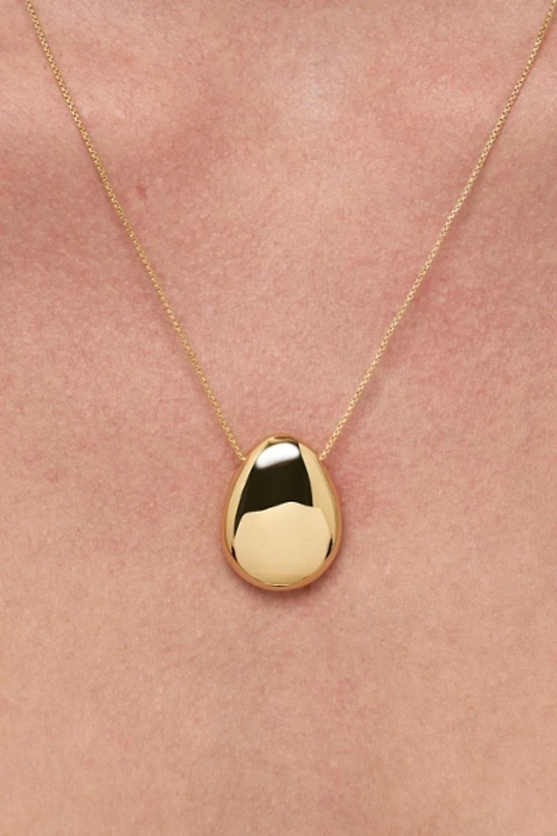 Ana Luisa Pebble Large Gold Pendant