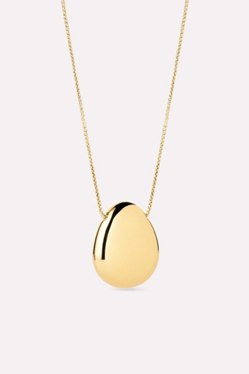Ana Luisa Pebble Large Gold Pendant