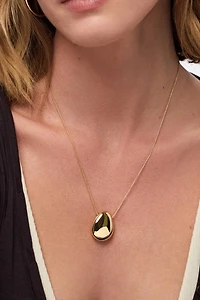 Ana Luisa Pebble Large Gold Pendant