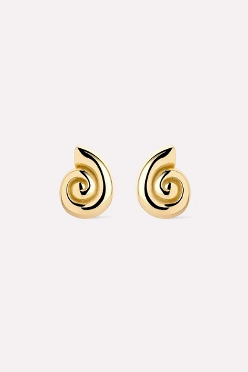 Ana Luisa Ariel Gold Stud Shell Earring Studs