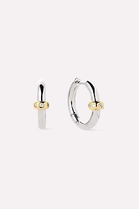 Ana Luisa Cyrus Silver Two Tone Earrings