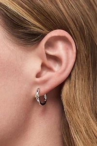 Ana Luisa Cyrus Silver Two Tone Earrings