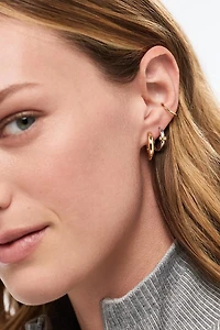 Ana Luisa Cyrus Silver Two Tone Earrings