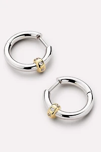 Ana Luisa Cyrus Silver Two Tone Earrings