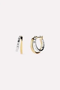 Ana Luisa Toda Two Tone Huggie Earrings