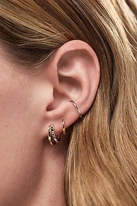 Ana Luisa Toda Two Tone Huggie Earrings