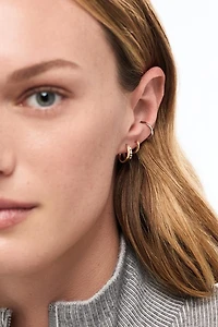 Ana Luisa Toda Two Tone Huggie Earrings