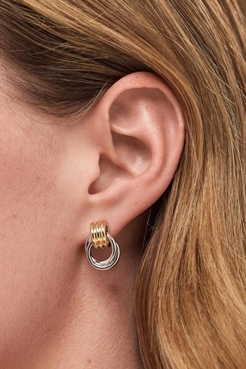 Ana Luisa Ryle Two Tone Knot Statement Earrings