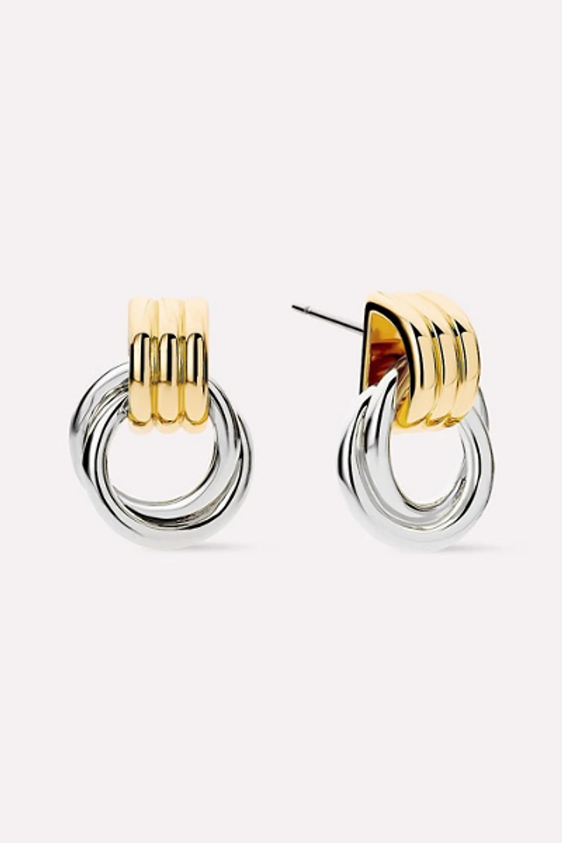 Ana Luisa Ryle Two Tone Knot Statement Earrings