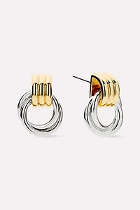 Ana Luisa Ryle Two Tone Knot Statement Earrings