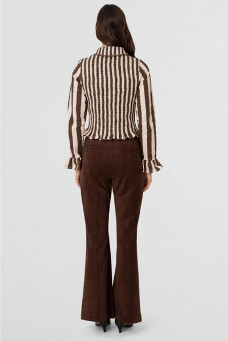 Amy Lynn Yasmine Cotton Stripe Smocked Shirt