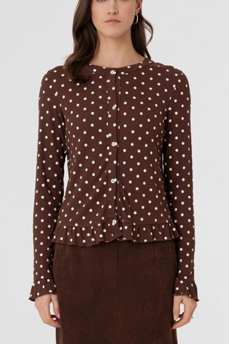 Amy Lynn Edie Viscose Polkadot Cardigan