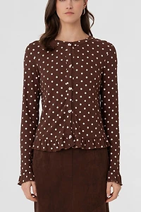 Amy Lynn Edie Viscose Polkadot Cardigan
