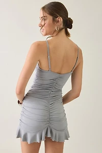 I.AM.GIA. Juliana Chainmail Detail Ruched Mini Dress