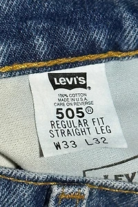 Vintage 1990's Levi’s® 505 Faded Straight Leg Jeans