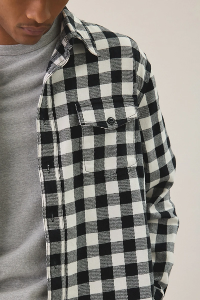 BDG Plaid Flannel Utility Overshirt