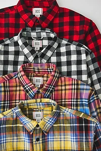 BDG Plaid Flannel Utility Overshirt