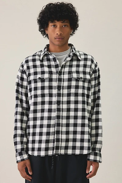 BDG Plaid Flannel Utility Overshirt