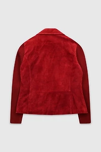 Vintage 90s Red Suede Jacket
