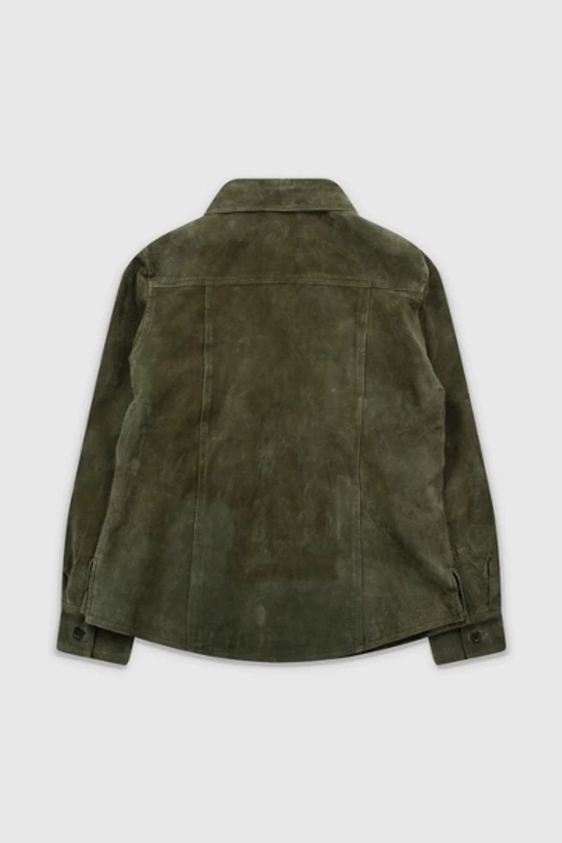 Vintage Y2K Green Suede Jacket