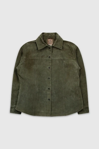 Vintage Y2K Green Suede Jacket