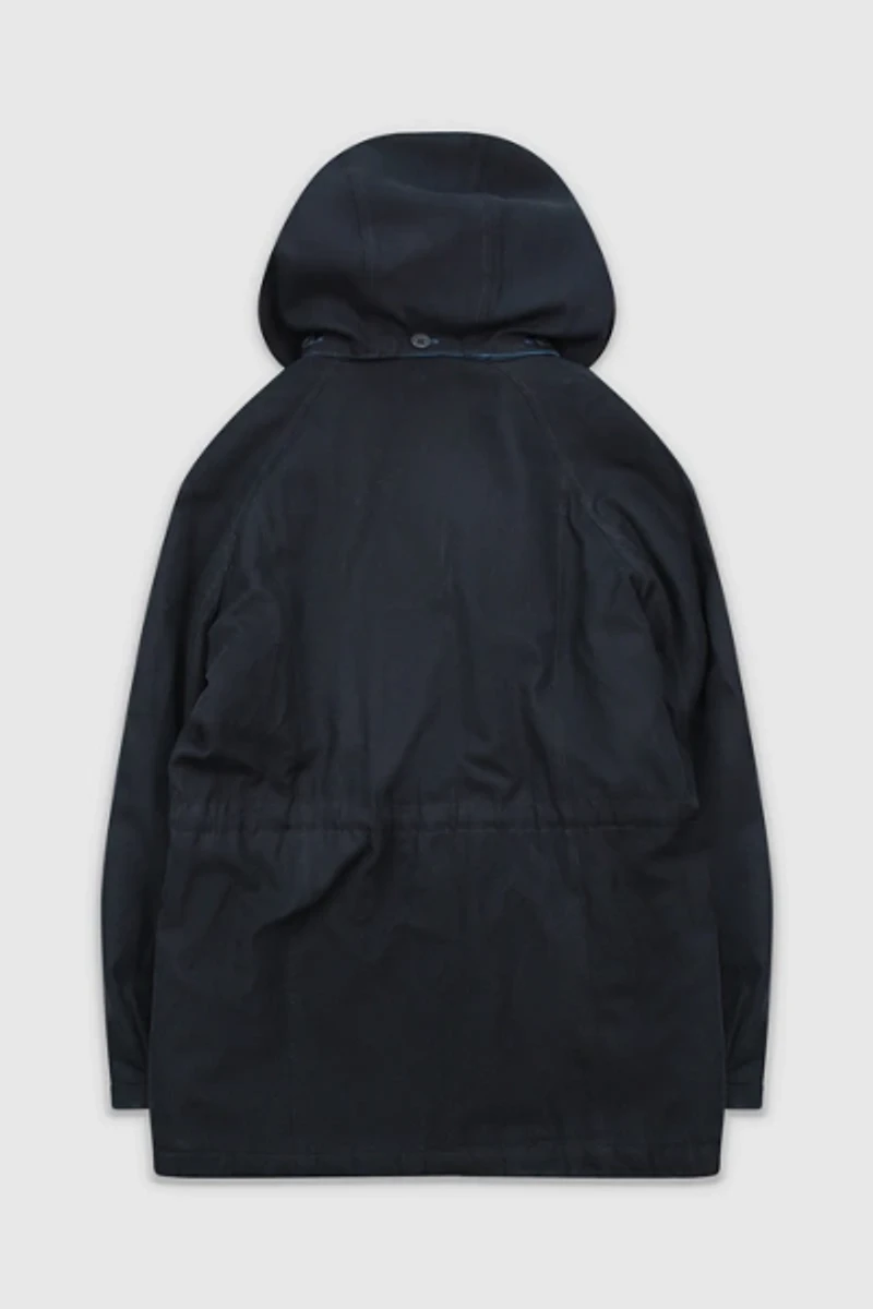 Vintage 90s Black Hooded Coat