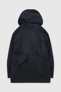 Vintage 90s Black Hooded Coat