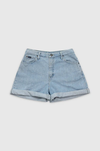 Vintage 90s Light Wash Cuffed Denim Shorts