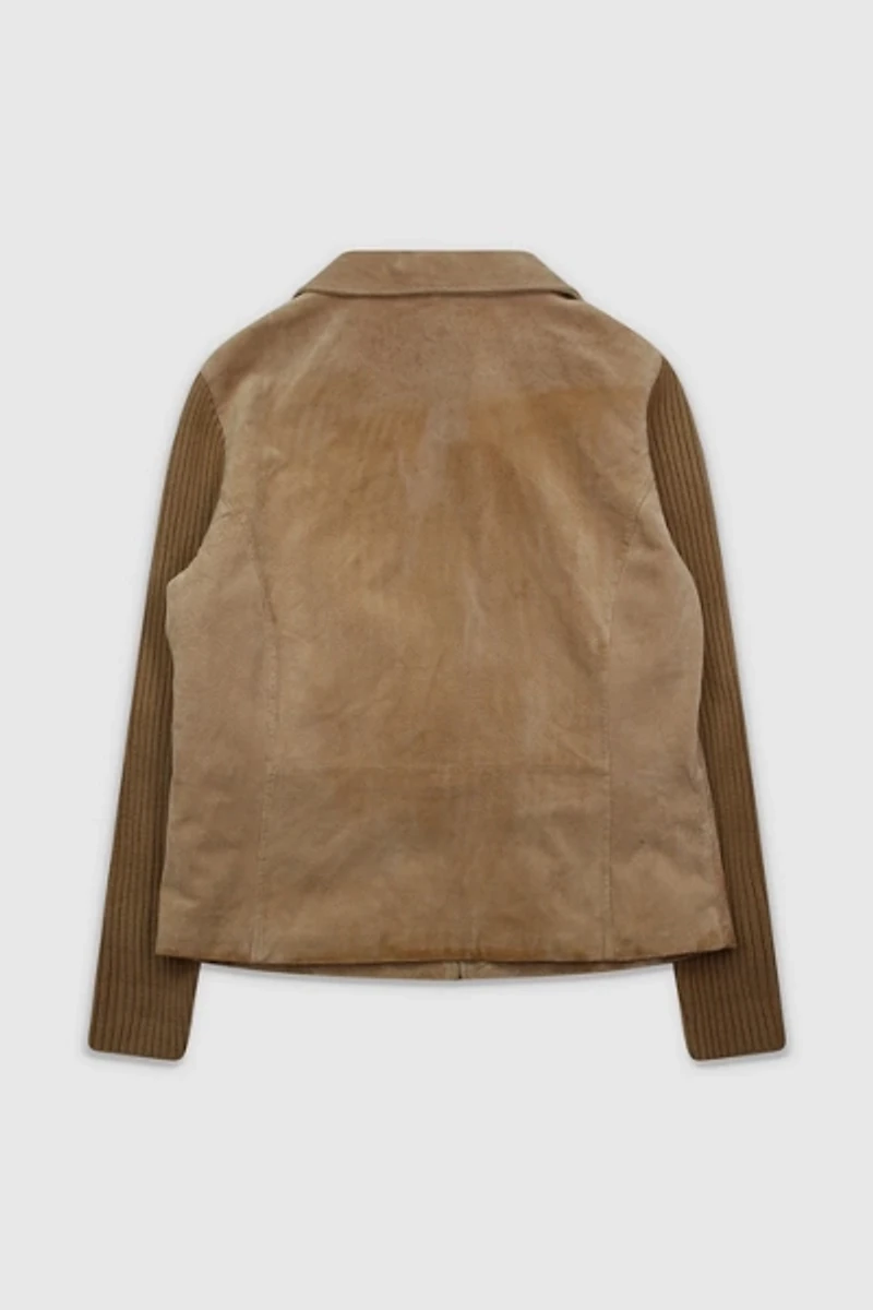 Vintage 90s Tan Suede Jacket