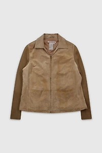 Vintage 90s Tan Suede Jacket
