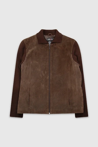 Vintage 90s Brown Suede Jacket