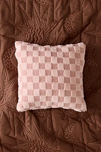 Charli Checkered Fleece Throw Pillow