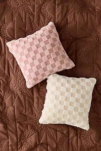 Charli Checkered Fleece Throw Pillow
