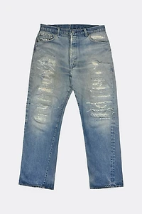 Vintage 1980s Levi’s® 501 Selvedge Altered & Repaired Denim Jeans