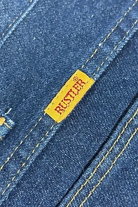 Vintage 1970's Rustler Raw Denim Western Bootcut Jeans