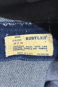 Vintage 1970's Rustler Raw Denim Western Bootcut Jeans