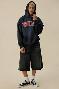 Dark Horse College Logo Graphic Distressed Hoodie Sweatshirt