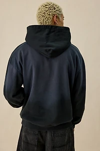 Dark Horse College Logo Graphic Distressed Hoodie Sweatshirt