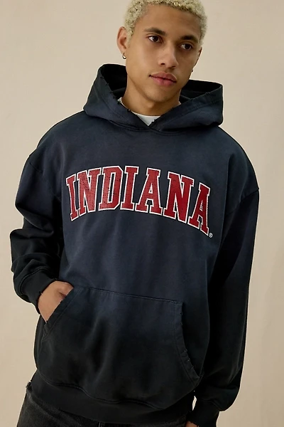 Dark Horse College Logo Graphic Distressed Hoodie Sweatshirt